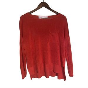 Linen Sweater - Burnt Orange